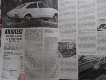 Autocar 29.4.1971 Morris Marina 1300 und 1800TC,