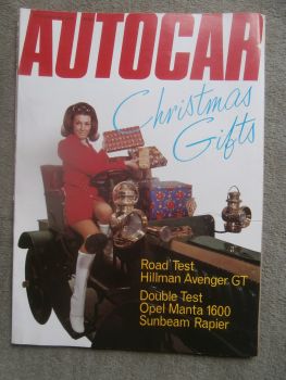 Autocar 10.12.1970 Roadtest Hillman Venger GT,Opel Manta 1600 vs. Sunbeam Rapier,Datsun 240Z Rally Car,