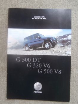 Puch G 300DT BR463 G320 V6 G500V8 1998 Prospekt Rarität