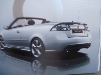 Saab 9-3 Cabriolet Prospekt Modelljahr 2008 +Linear +Vector