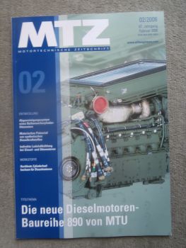 Motortechnische Zeitschrift 2/2006 MTU Dieselmotoren Baureihe 890,Daimler Chrysler V6 Dieselmotoren