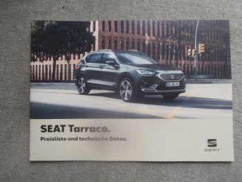 Seat Tarraco Preisliste 2/2020 TSI 110kw 140kw TDI 110kw 140kw +FR