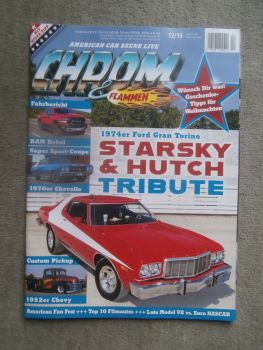 Chrom & Flammen 12/2019 70er Chevelle, 74er Ford Gran Torino Starsky & Hutch Tribute,60er Ford F100 Pickup,73er Duster 340