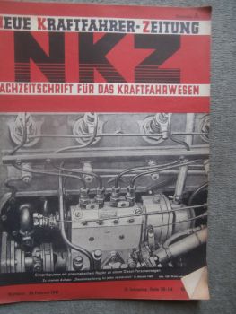 Neue Kraftfahrer Zeitung Nr. 9/1940 Einspritzpumpe mit pneumatischem Regler an Diesel Personenwagen