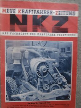 Neue Kraftfahrer Zeitung Nr. 12/1951 Magirus S3500 Motor,Arbeiten an der Eindruck Zentralschmierung,