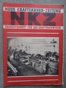 Neue Kraftfahrer Zeitung Nr. 12/1939 Wagen Stoßdämpfer,Reichsgaragenordnung