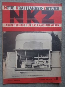 Neue Kraftfahrer Zeitung Nr. 11/1939 Autosalon in Genf Saurer Omnibus,Sternmotor für PkW