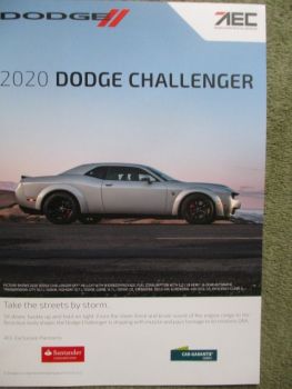 Dodge Challenger R/T +SRT Hellcat Widebody Prospektblatt 2020