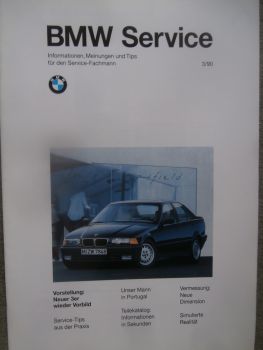 BMW Service Information 3/1990 neue 3er Reihe E36,