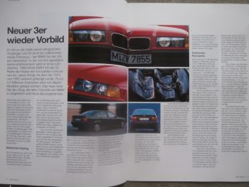 BMW Service Information 3/1990 neue 3er Reihe E36,