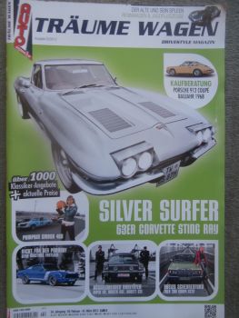 Träume Wagen 2/2012 63er Corvette Stingray,Porsche 912 Coupé,280 Coupé C123, Diplomat V8,Monza GSE,Kadett GTE