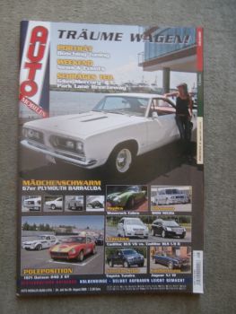 Träume Wagen 8/2009 67er Plymouth Barracuda,Shamrock Cobra,BMW M535i E28,Cadillac BLS V6 vs. BS 1.9d,