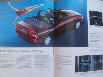 Ford Escort Cabriolet 1.4i CVH 1.6i DOHC 1.8i DOHC 16V Motor August 1993
