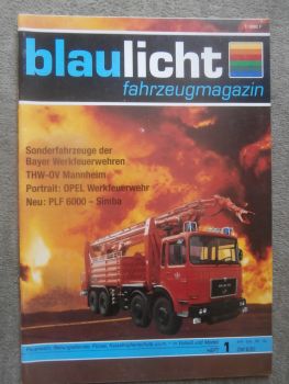 blaulicht fahrzeugmagazin 1/1985 Opel Werkfeuerwehr Portrait, PLF 6000,THW Stromaggregat Anhänger PMB8-189-5 Polyma