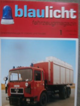 blaulicht fahrzeugmagazin 1/1988 Werkfeuerwehr Bayer in Leverkusen Man 30.365VF (8x4),THW G-Klasse 280GE,