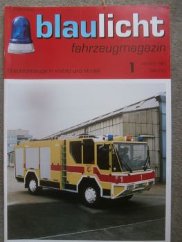 blaulicht fahrzeugmagazin 1/1989 Falcon Feuerwehr Rosenbauer Aufbau,London Ambulance Service,Granada Polizei,