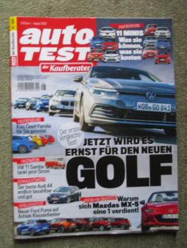 auto test 8/2020 VW T1 Samba mit Strom, Kaufberatung Kia Ceed, gebraucher Audi A4 Avant, Mazda MX-5 Dauertest (ND)