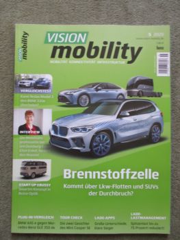 Vision mobility 5-2020 Brennstoffzelle, Tesla Model 3 vs. BMW 330e G20,Mini Cooper SE, BMW X45e vs. GLE 350 de,