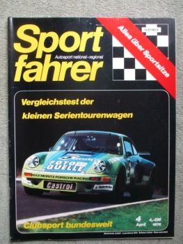 Sportfahrer 4/1976 Audi 80 GTE, Vergleichstest Audi 50 GL vs. Autobianchi Abarth vs. Fiat 128,