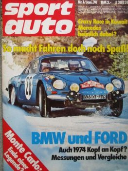 sport auto 1/1974 Rennwagen BMW kontra Ford,Test Rallye Cross Käfer,