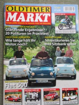 Oldtimer Markt 8/2007 Fiat 500,Kaufberatung VW Scirocco II,Ducati 900SS,Iso Grio,