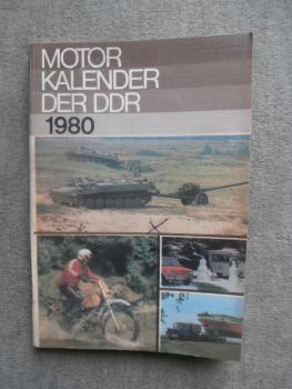 Motorkalender der DDR 1980 Panzer Motorräder +Bergrennsport