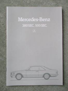 Mercedes Benz 380SEC 500SEC C126 Katalog Dezember 1984