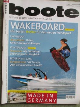 boote 10/2004 E-Sea 335AL und S, Crescent T-Rex V23,Linsen Grand Sturdy 380 Sedan,Vergleich:VW Touran vs. C-Max vs. Zafira