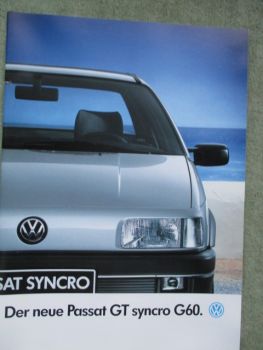 VW Passat GT syncro G60 Typ35i Katalog Oktober 1989