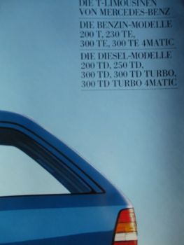 Mercedes Benz 200T 230TE 300TE +4Matic 200TD 250TD 300TD +turbo +4Matic Juli 1987 W124