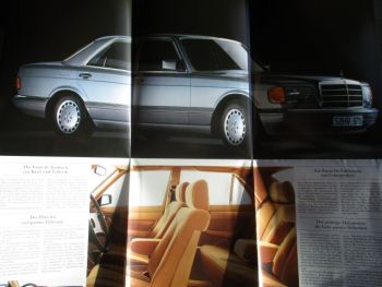 Mercedes Benz S-Klasse W126 260SE 300SE/L 420SE/L 500SE/L 560SEL Katalog August 1985