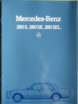 Mercedes Benz 280S 280SE 280SEL W126 Dezember 1984 Prospekt