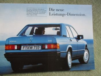 Mercedes Benz 190D 2.5 W201 Prospektblatt April 1985