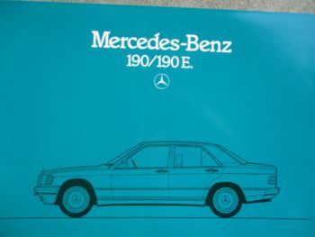 Mercedes Benz 190 +E W201 Katalog Querformat Dezember 1983