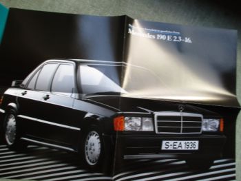 Mercedes Benz 190E 2.3-16 Prospekt Poster August 1984 Rarität