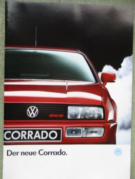 VW Corrado Typ53I G60 Prospekt August 1988+Preisliste