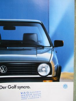 VW Golf II Syncro Katalog Januar 1988 +CL +GT 66kw/90PS Januar 1988