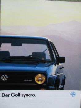 VW Golf II Syncro Katalog Januar 1987 +CL  66kw/90PS Januar 1987