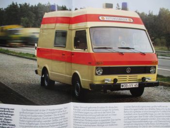 VW für die Erste Hilfe T3 +LT31+Passat 32b NEF und Golf1 Typ17 NEF Sonderkatalog April 1982