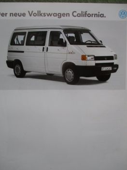VW T4 California Katalog Oktober 1990 Diesel 45kw 57kw Otto 62kw 81kw NEU