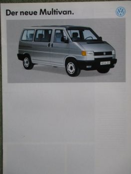 VW T4 Multivan Prospekt Juni 1991 2.0l 2.5l Otto 1.9l +2.4l Diesel Katalog