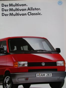 VW T4 Multivan +Allstar +Classic Katalog Juli 1994 2.0l und 2.5l,1.9l +1.9lTD +2.4l Diesel