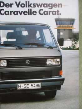 VW T3 Caravelle Carat August 1986 Prospekt NEU