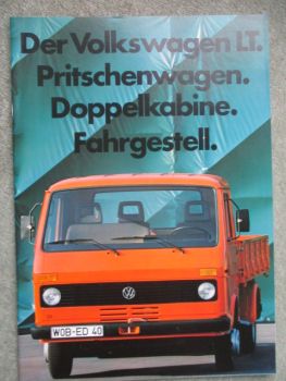 VW LT 28 31 35 Pritsche Fahrgestell Doppelkabine +LT50 +Pritsche August 1984