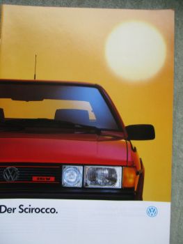 VW Scirocco Typ53b Prospekt GT GTX GT16V GTX16V 70kw 95kw August 1987