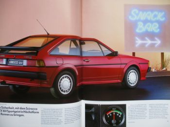 VW Scirocco Typ53b Prospekt GT GTX GT16V GTX16V 70kw 95kw August 1987
