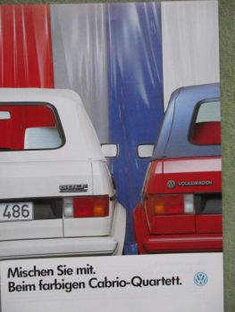 VW Golf Cabriolet Quartett Katalog Juli 1986