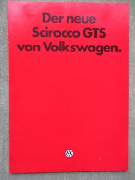 VW Scirocco GTS Typ53B 63kw 82kw Katalog Januar 1983