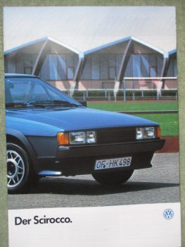 VW Scirocco Typ53B Prospekt 55kw 66kw 82kw 70kw mit Katalysator Prospekt Januar 1986