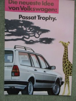 VW Passat Trophy Typ32B Febraur 1987 55kw 53kw 64kw 66kw 85kw und 51kw Turbodiesel